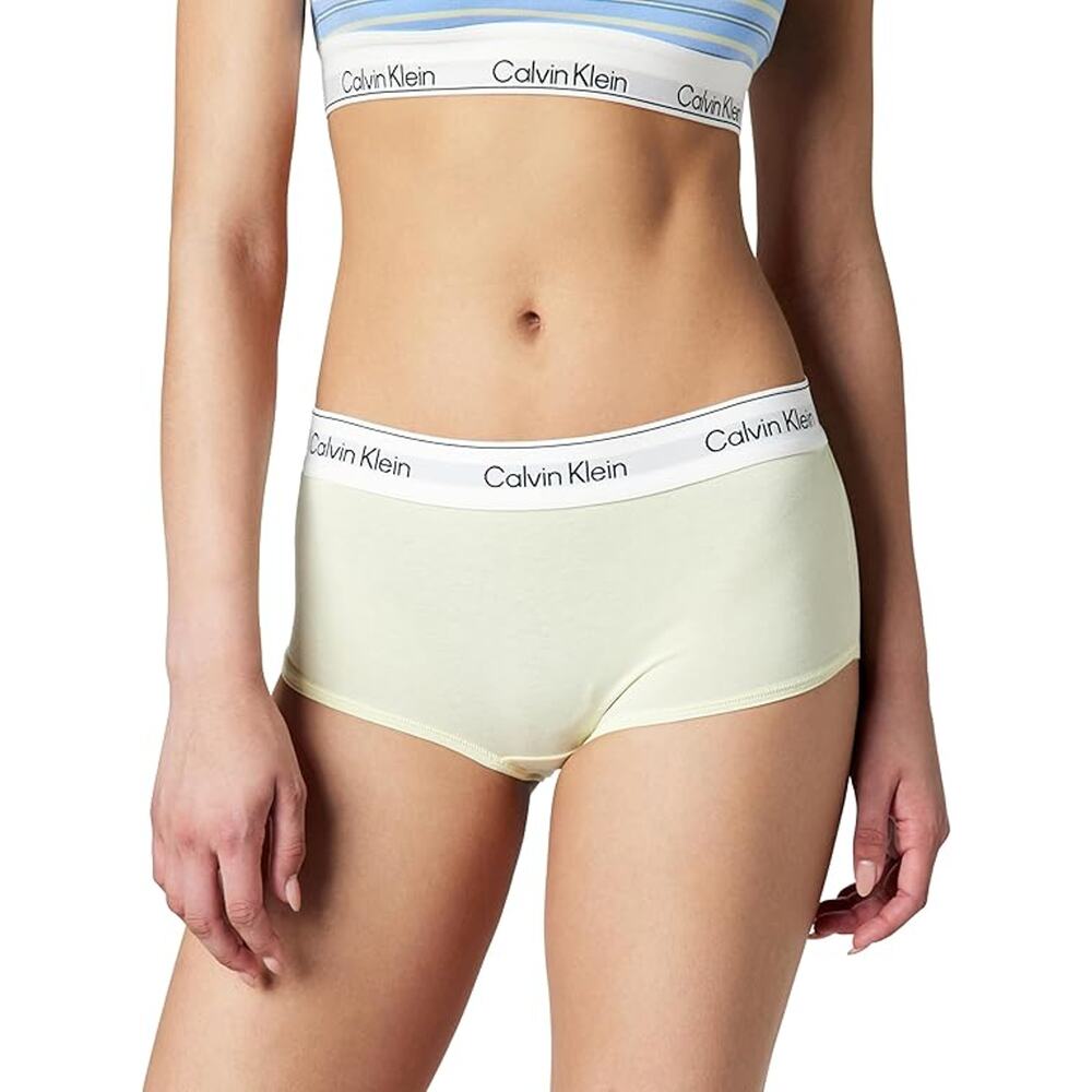 Calvin Klein Icon Cotton Modal Boyshort Panty Pear Sorbet Medium